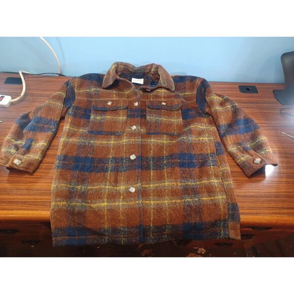 Universal Thread Jacket Women Retro Plaid Striped Size Large Funky Button Up - Picture 9 of 10